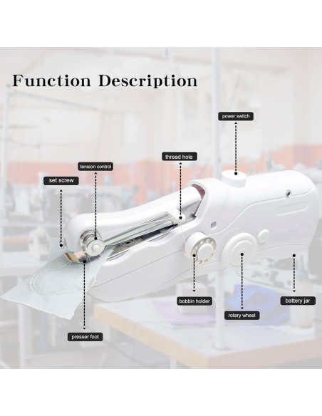 Máquina de Coser Portátil de Mano FRJ-001 para Principiantes