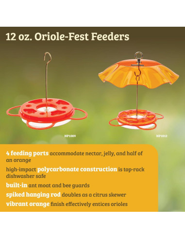 Comedero para Orioles Birds Choice Oriolefest 12 oz Naranja