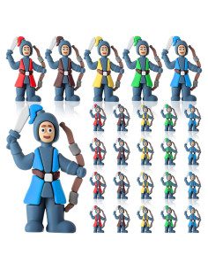 25 Mini Figuras de Caballeros Medievales PVC Viozakanry