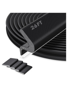 Sello de Burlete para Puerta Pluden 26FT Negro Aislante Acústico