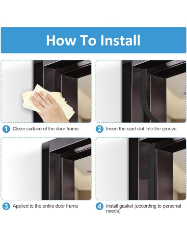 Sello de Burlete para Puerta Pluden 26FT Negro Aislante Acústico