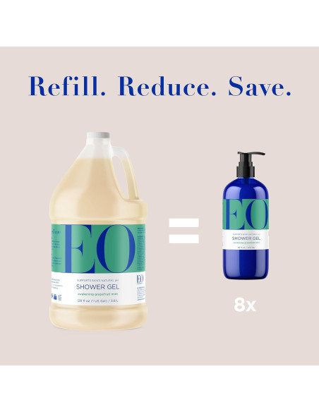 Gel de Ducha EO Pomelo y Menta 3.78L Orgánico Sin Parabenos