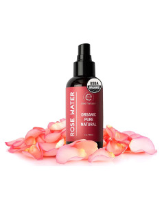 Eve Hansen Spray de Agua de Rosa Orgánico 113.4 g - Tónico Facial y Capilar
