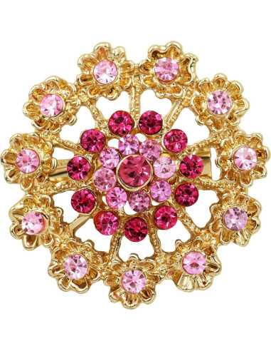 Lote 24 Broches de Cristal Multicolor Mutian 3-3.5cm