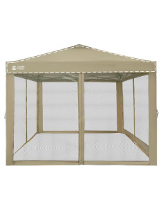Red de Mosquito CROWN SHADES para Gazebo 3.05x3.05m Caqui