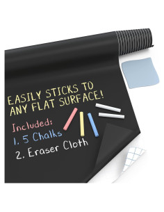 Papel Tapiz de Pizarra Kassa 0.43m x 2.44m con Marcadores