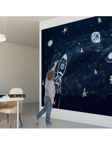 Papel Tapiz de Pizarra Kassa 0.43m x 2.44m con Marcadores