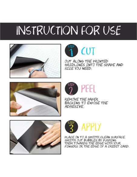 Papel Tapiz de Pizarra Kassa 0.43m x 2.44m con Marcadores