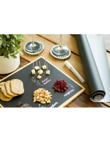 Papel Tapiz de Pizarra Kassa 0.43m x 2.44m con Marcadores