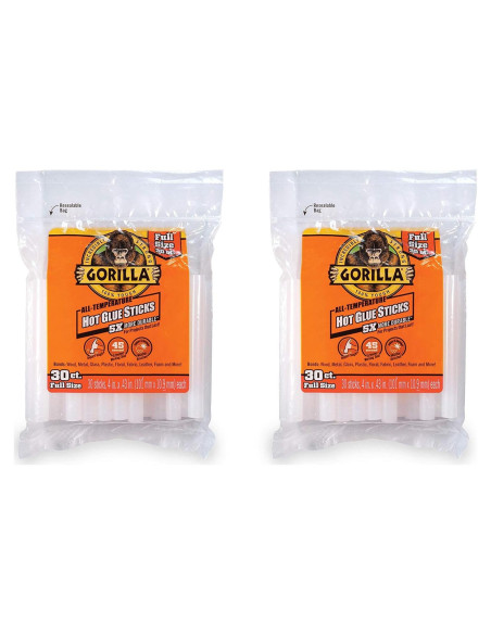 Palitos de Pegamento Caliente Gorilla 30 Unidades 10.16 cm