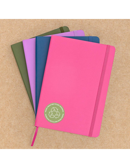 Cuaderno de Notas Reciclado PAPERAGE Negro 160 Páginas 14.2x20.3cm