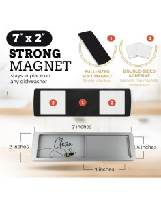 Imán de Lavavajillas Limpio/Sucio Pretty Inappropriate 17.78x5.08cm 2