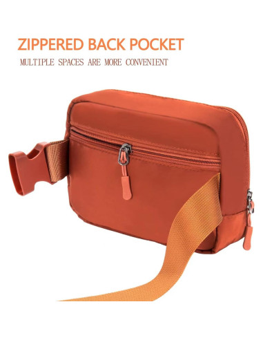 Bolso de Cinturón Fanny Pack Unisex Tlmody-1 Café 20x5x13cm