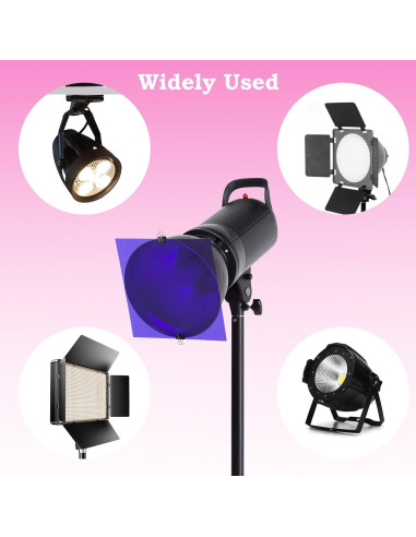 12 Filtros de Gel de Luz Transparente LOVE-FEEL 40x50 cm