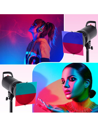 12 Filtros de Gel de Luz Transparente LOVE-FEEL 40x50 cm