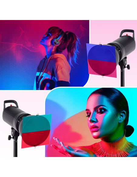 12 Filtros de Gel de Luz Transparente LOVE-FEEL 40x50 cm