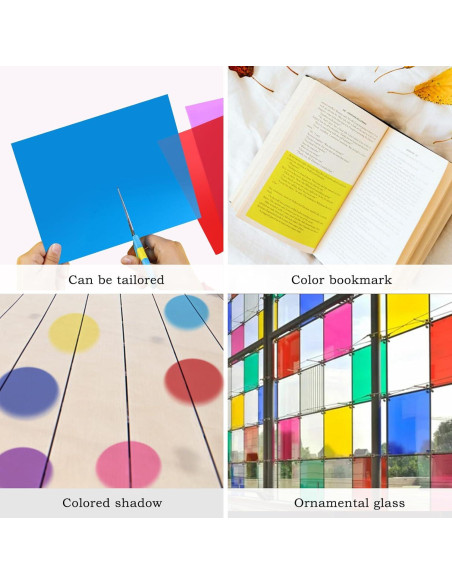 12 Filtros de Gel de Luz Transparente LOVE-FEEL 40x50 cm