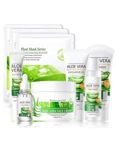 Juego de Cuidado de Piel WENJLYJ Aloe Vera 9 PZS Hidratante