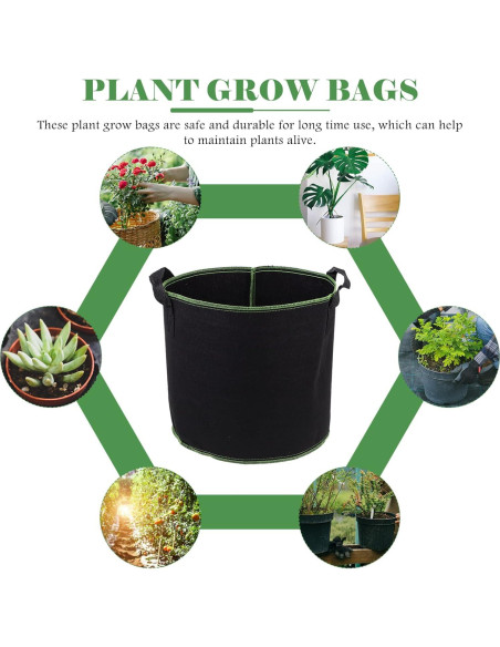 Bolsas de Crecimiento de Tela YARNOW 4 Galones 5 Pcs