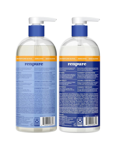 Champú y Acondicionador Renpure Biotina y Colágeno 710 ml