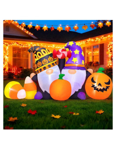 Decoración Inflable KOOY 1.83m Gnomos Acción de Gracias LED