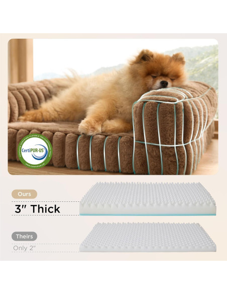 Cama Ortopédica para Perros Bedsure 60x45cm Impermeable