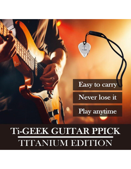 Pua de Guitarra de Titanio Ti-Geek 2.8mm Plata Metálica