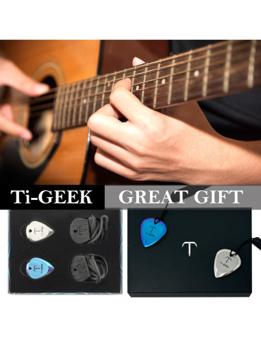 Pua de Guitarra de Titanio Ti-Geek 2.8mm Plata Metálica