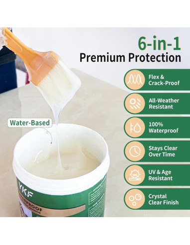 Sellador Impermeable Transparente YKF 12 Oz para Fugas