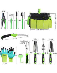 Juego de Herramientas de Jardín YZNlife 11 Piezas con Bolsa 2