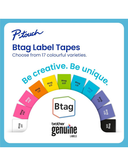 Cinta de Etiqueta Brother Btag131 12mm x 4m Transparente