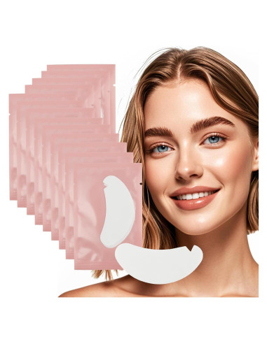 100 Pares Almohadillas de Gel Hidrogel Mekupeu para Ojos Rosa