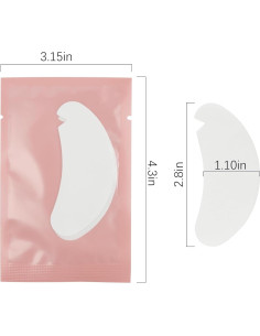 100 Pares Almohadillas de Gel Hidrogel Mekupeu para Ojos Rosa 2