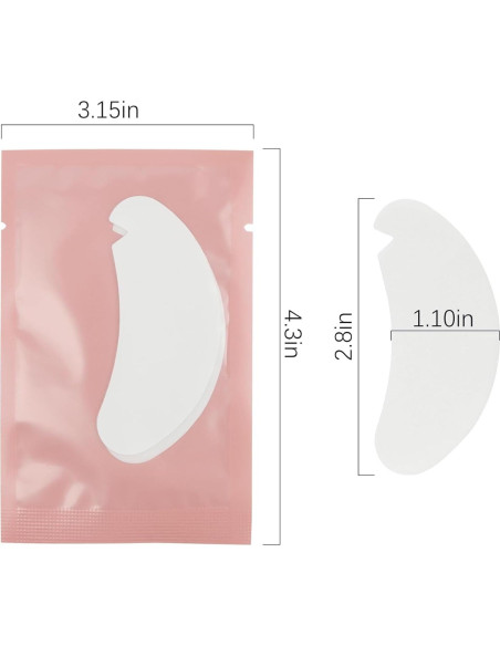 100 Pares Almohadillas de Gel Hidrogel Mekupeu para Ojos Rosa