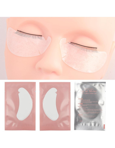 100 Pares Almohadillas de Gel Hidrogel Mekupeu para Ojos Rosa