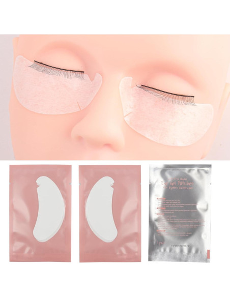 100 Pares Almohadillas de Gel Hidrogel Mekupeu para Ojos Rosa