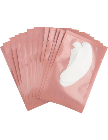 100 Pares Almohadillas de Gel Hidrogel Mekupeu para Ojos Rosa