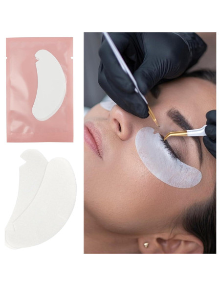 100 Pares Almohadillas de Gel Hidrogel Mekupeu para Ojos Rosa