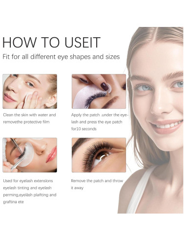 100 Pares Almohadillas de Gel Hidrogel Mekupeu para Ojos Rosa