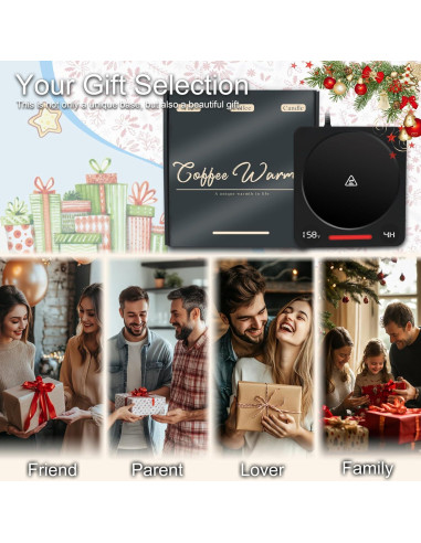 Calentador de Tazas de Café Iporru Modelo Negro con Pantalla Dual