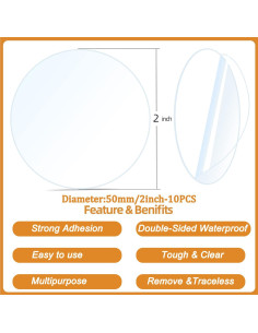 Cinta Adhesiva Doble Cara ZOMPAGO 10PCS 5.08cm Alta Resistencia 2