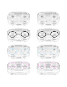 Estuche de Lentes de Contacto EXCEART 8 Piezas Transparente