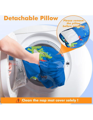 Colchoneta para Siesta Yierchoo con Almohada y Manta Dinosaurio