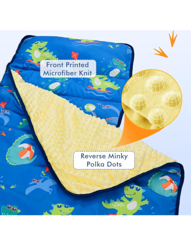 Colchoneta para Siesta Yierchoo con Almohada y Manta Dinosaurio