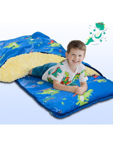 Colchoneta para Siesta Yierchoo con Almohada y Manta Dinosaurio