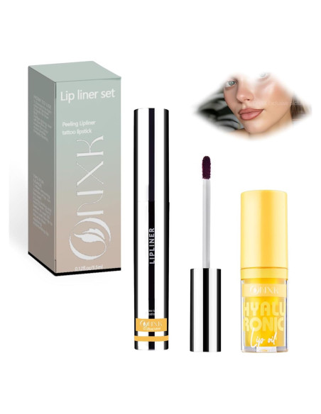 Kit de Tatuaje de Labios ONXK - Tinte y Delineador Peel Off