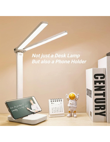 Lámpara de Escritorio Rosa LuxLumin 5W Recargable 3 Modos