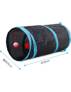 Túnel para Gatos SRM 2 Vías Plegable 63.5x22.86 cm 2