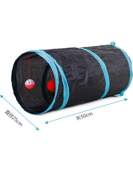 Túnel para Gatos SRM 2 Vías Plegable 63.5x22.86 cm