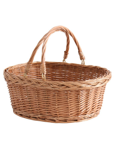 Cesta de Picnic de Mimbre Longero 29x39x15cm Amarillo